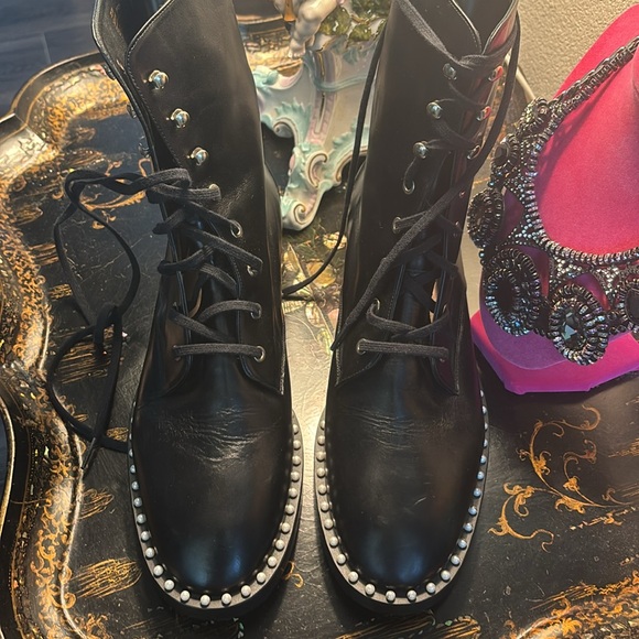 Black Studded Leather Boots 42. 11.5 US - Picture 16 of 16